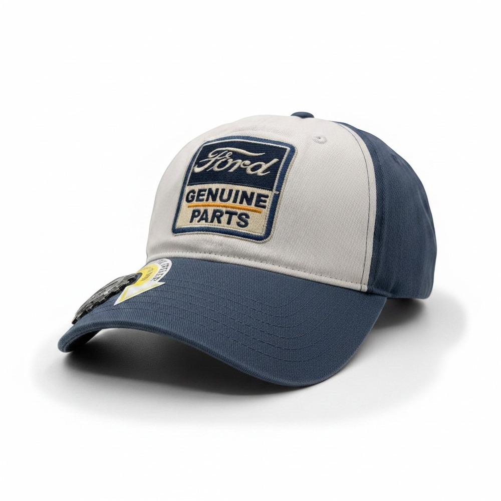 Ford Genuine Parts Hat Blue White Bottle Opener Distressed Baseball Cap New